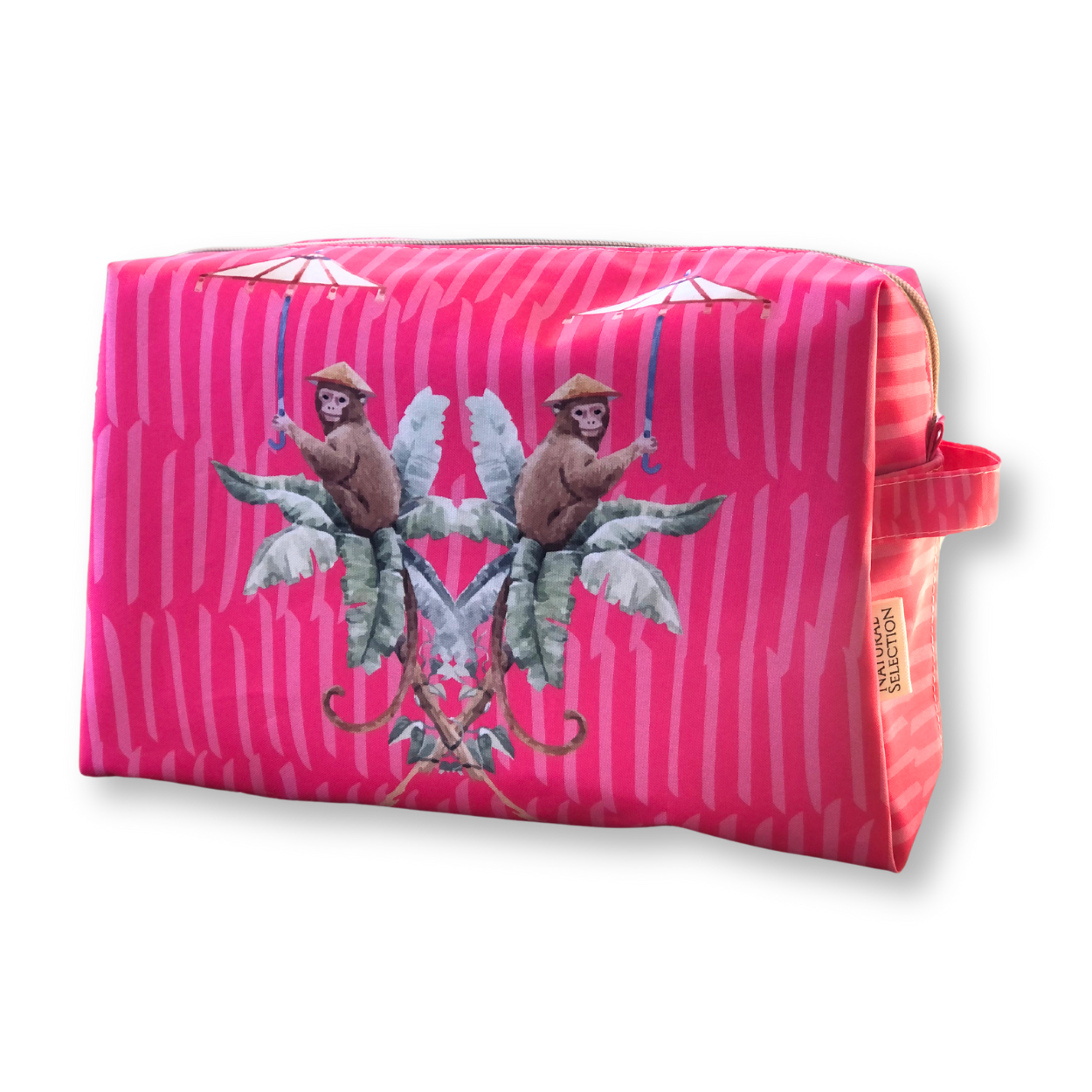 Amaranth Monkeys Toiletry Bag