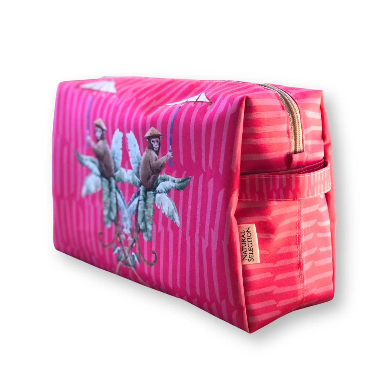 Amaranth Monkeys Toiletry Bag