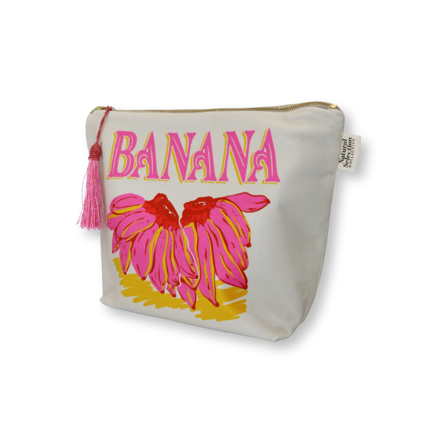 Banana Summer Velvet Make-Up Bag