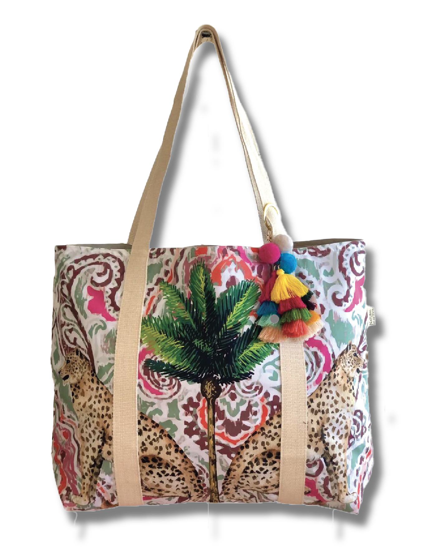 Dandelion Leopards Beach Bag