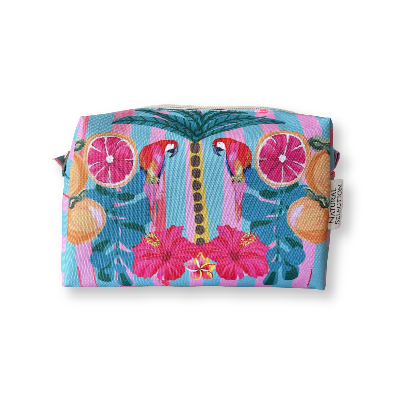 Frangipani Parrot Mini Box Bag