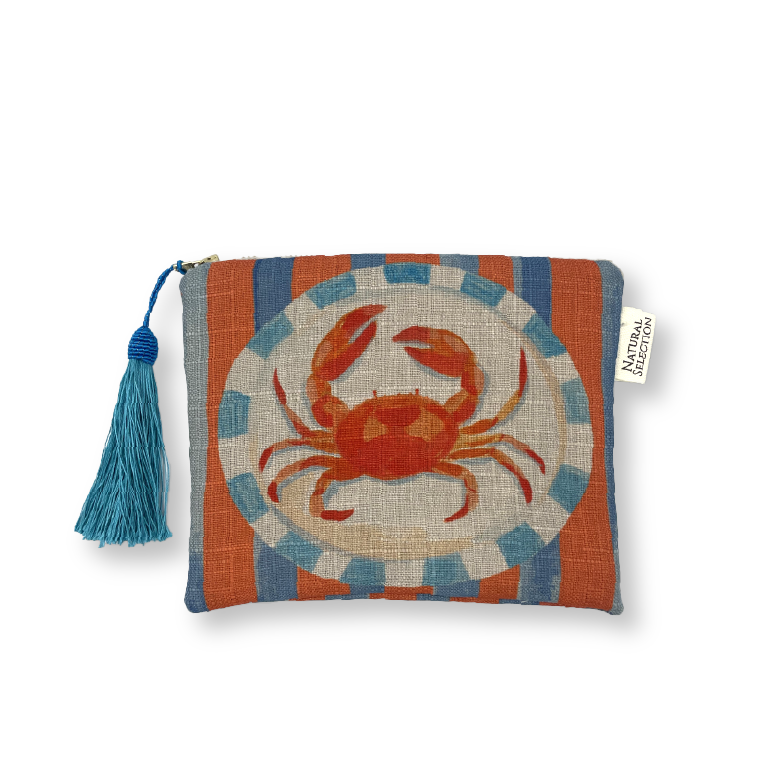 Hamptons Crab Makeup Bag