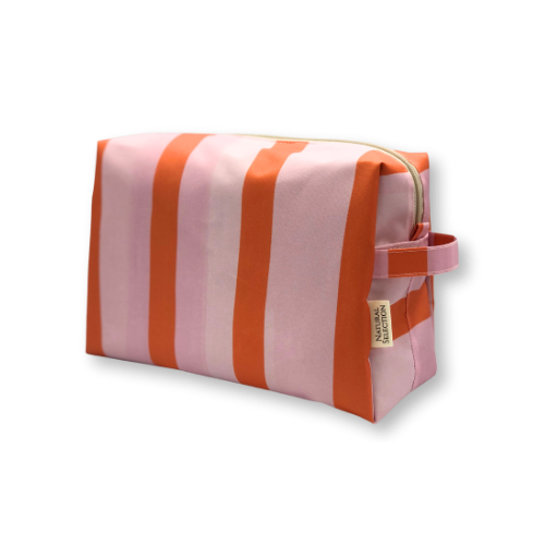 Paradise Stripe Pink Toiletry Bag