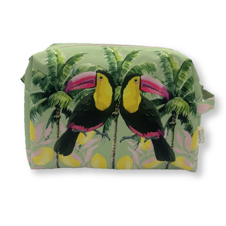 Pink Lemonade Toucan Toiletry Bag