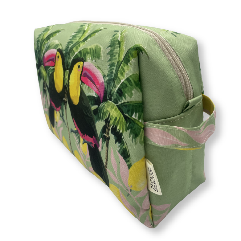 Pink Lemonade Toucan Toiletry Bag