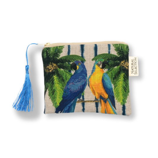 Sapphire Stream Parrots Coin Purse