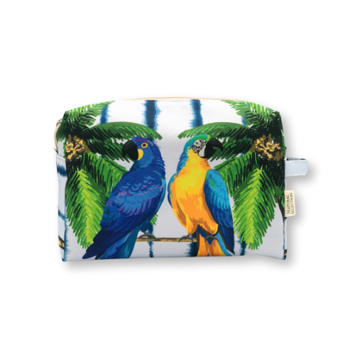 Sapphire Stream Parrots Toiletry Bag