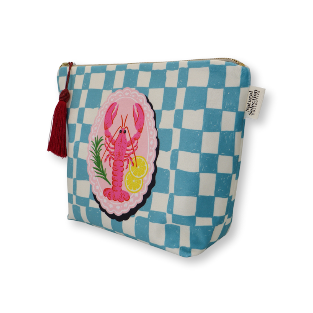 Skopelos Lobster Velvet Make-Up Bag