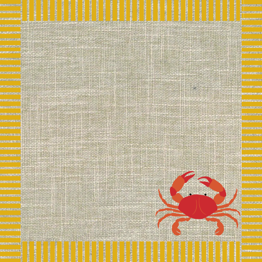 Cannes Crab Napkin