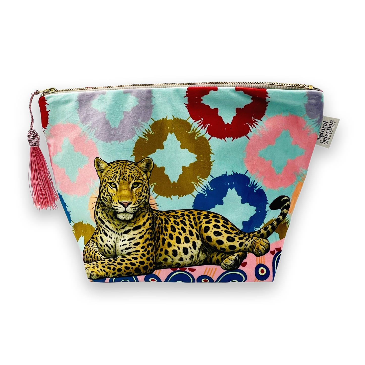Ankara Leo Velvet Makeup Bag