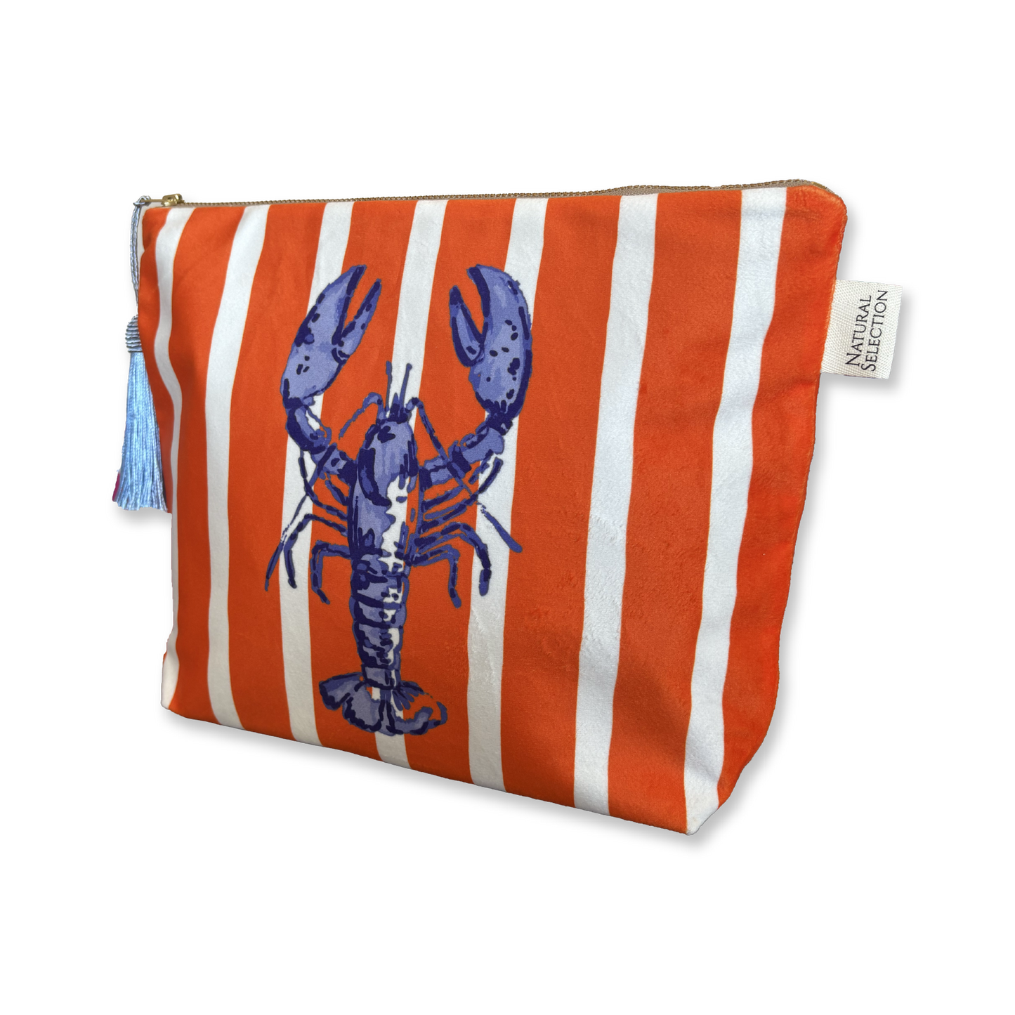 Azura Lobster Velvet Makeup Bag