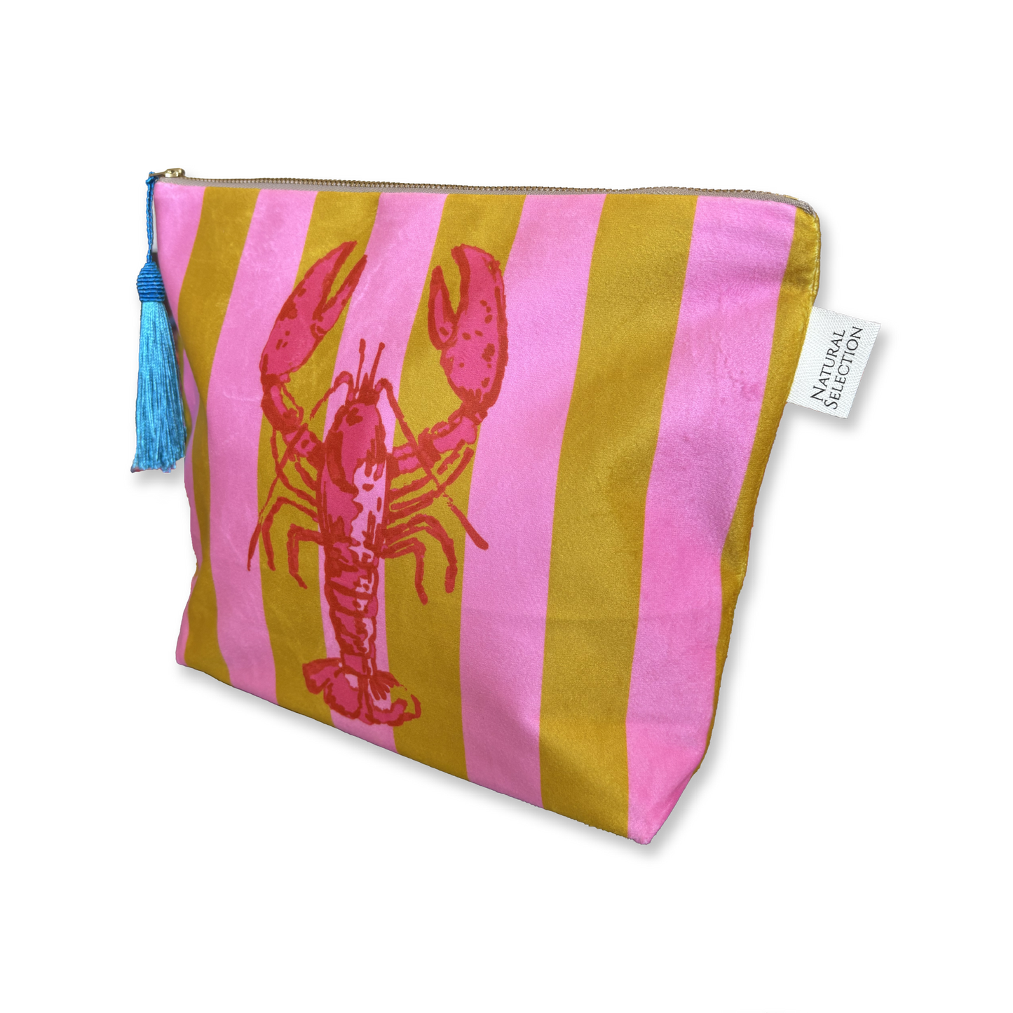 Boulders Lobster Velvet Makeup bag