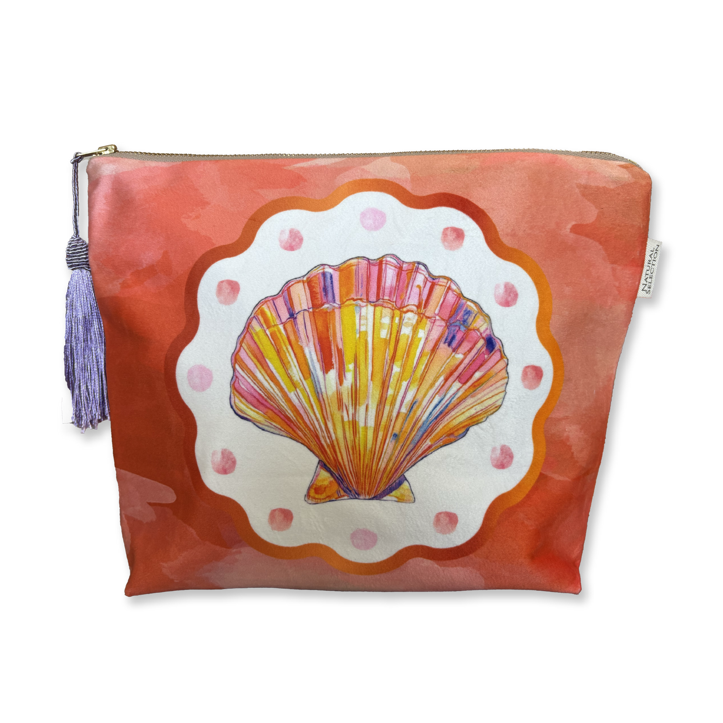 Cyprus Shell Velvet Makeup bag