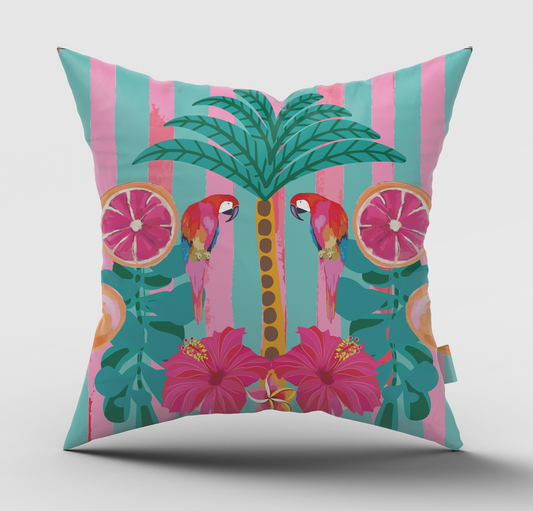 Frangipani Parrot Scatter Cover