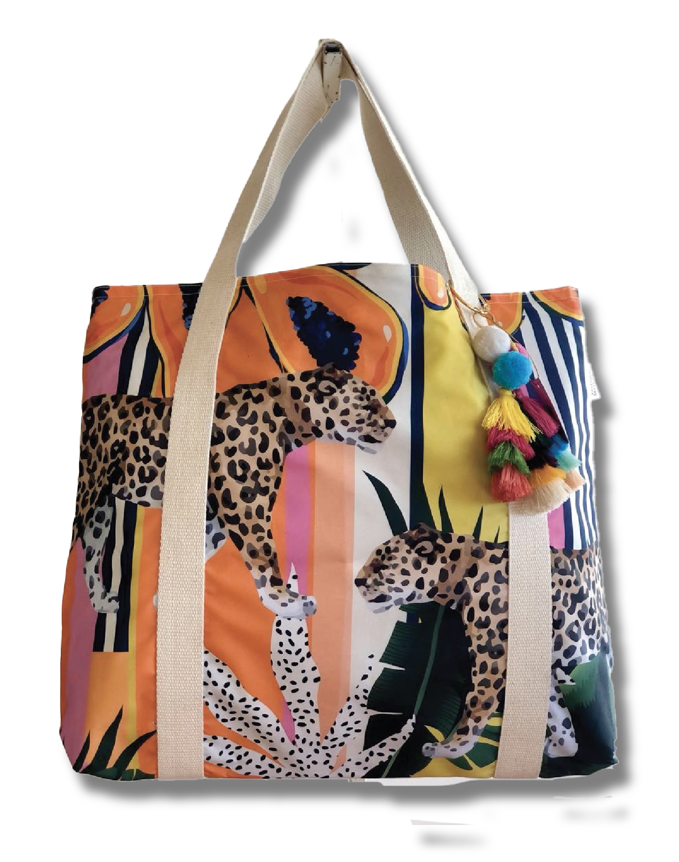 Island Leopard Beach Bag
