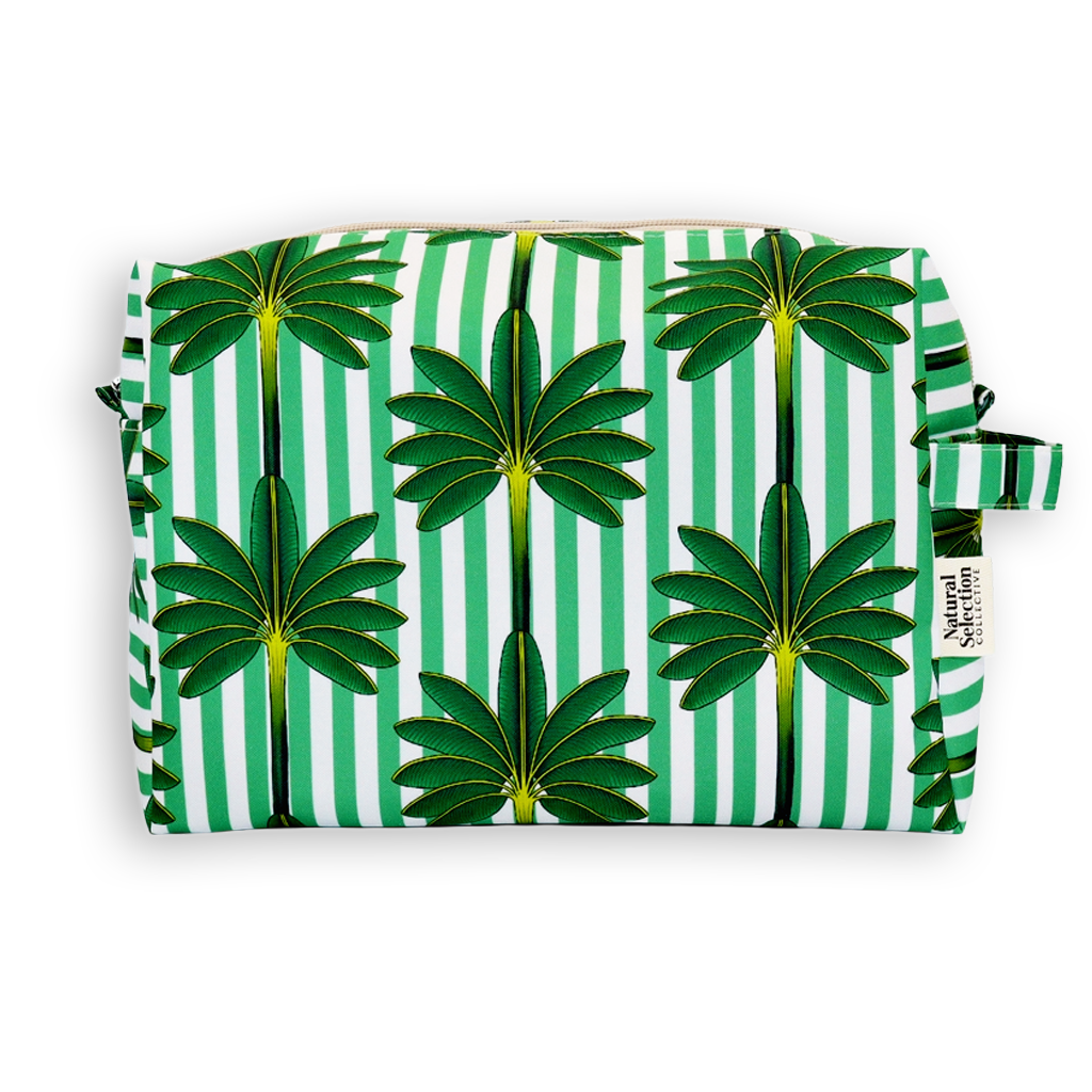 Palm Vista Green Toiletry Bag