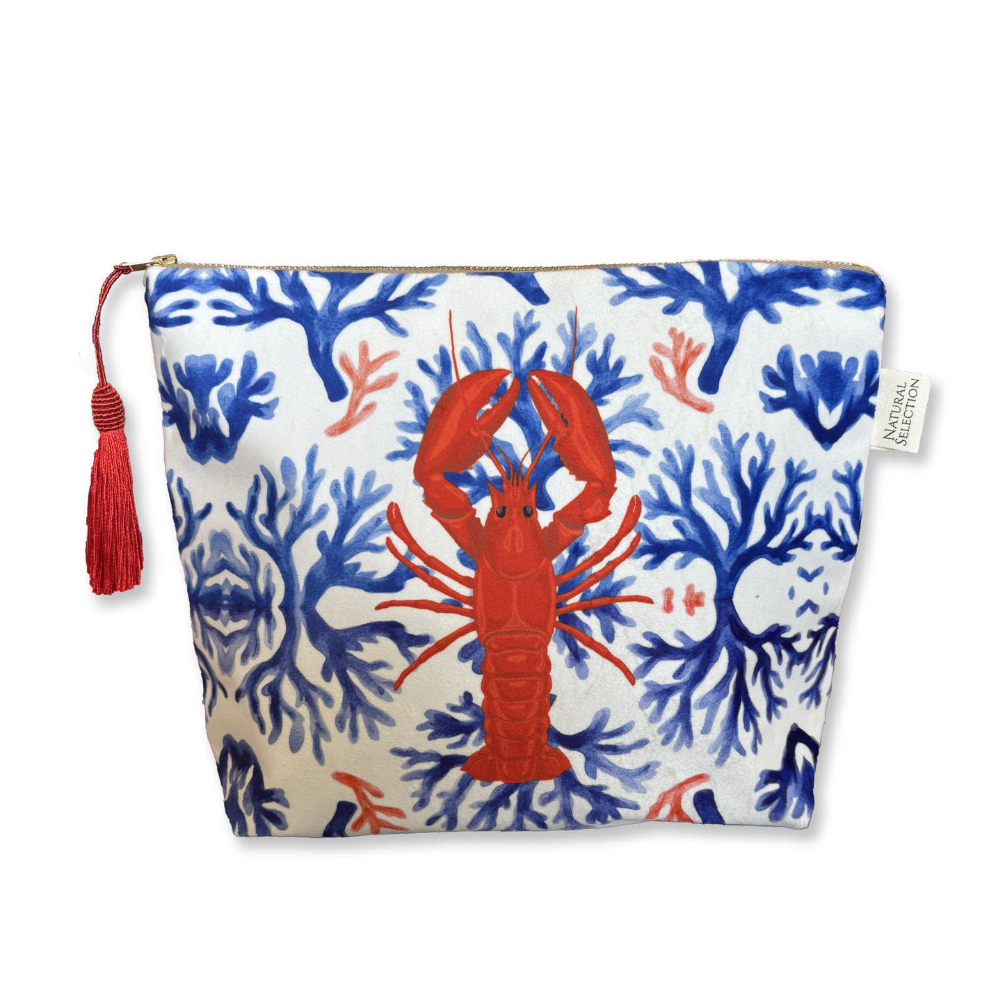 St.James Lobster Velvet Makeup Bag