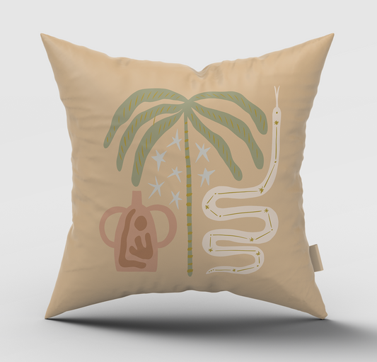The Serpent Natural Cushion Cover
