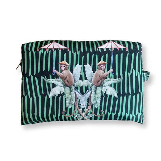 Emerald Monkeys Toiletry Bag