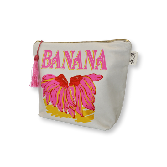 Banana Summer Velvet Make-Up Bag
