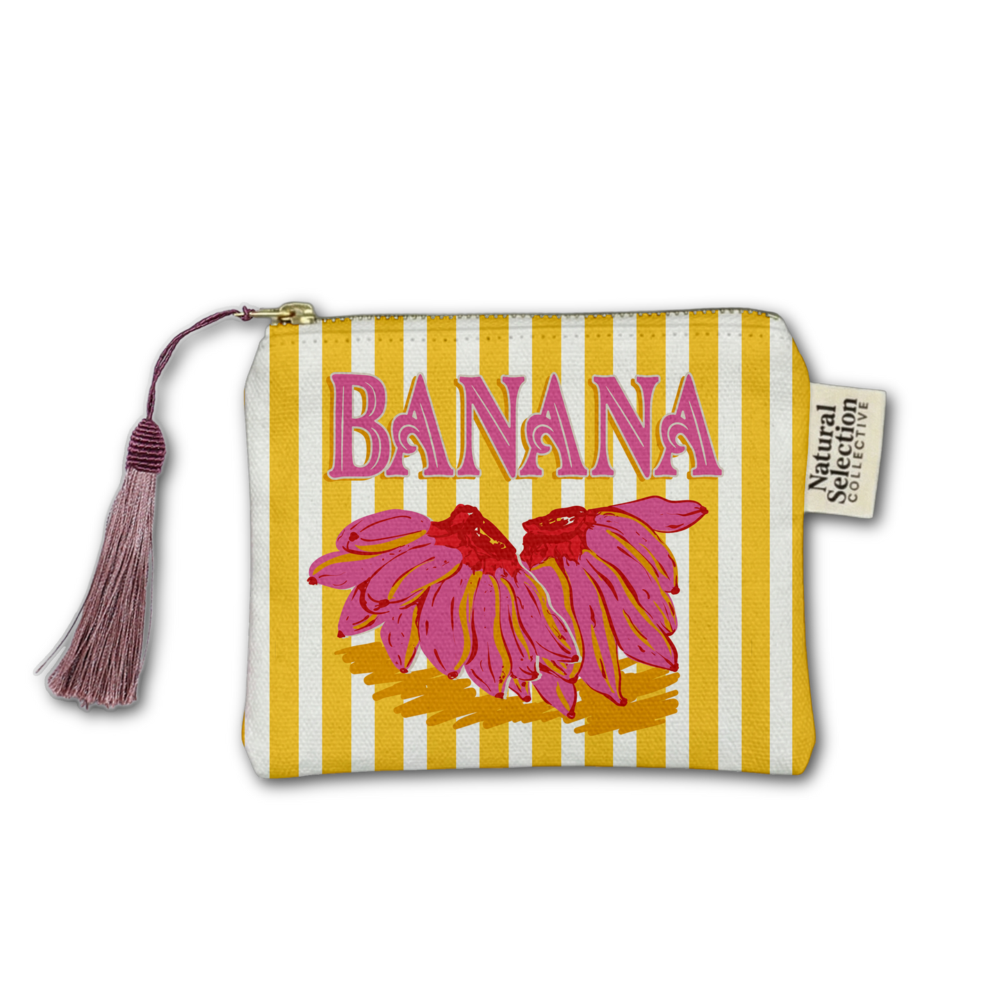 Banana Stripes Makeup Bag