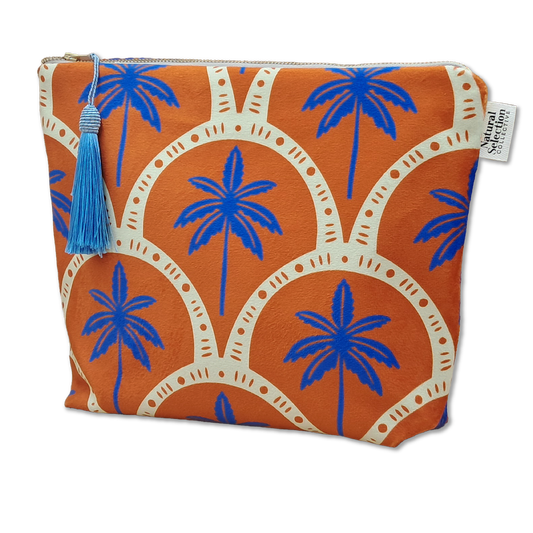 Bazaar Palm Velvet Makeup Bag