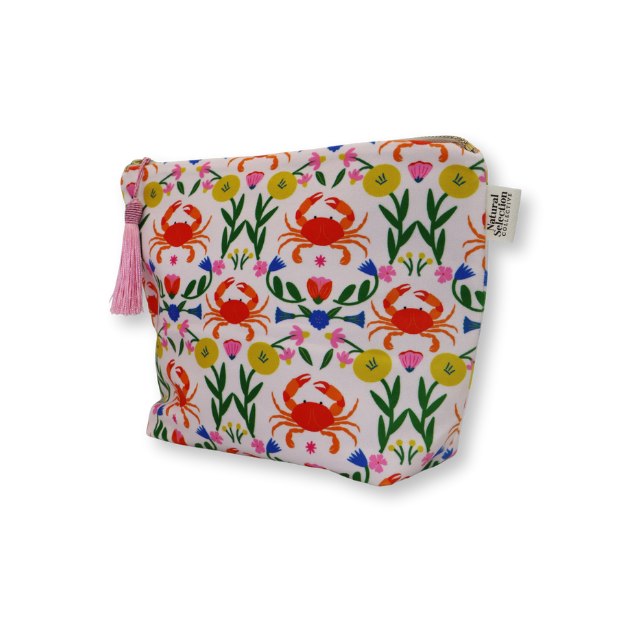 Cannes Crab Velvet Make-Up Bag