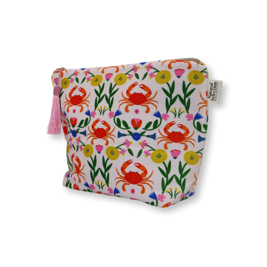 Cannes Crab Velvet Make-Up Bag