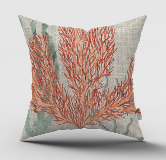 Coral Natural Cushion Cover