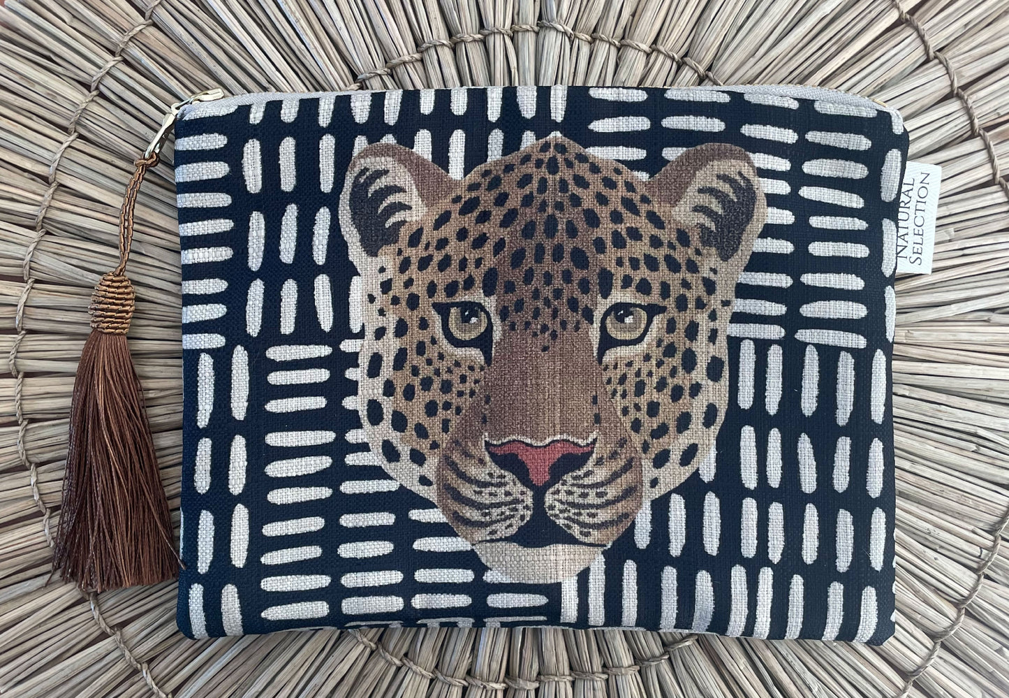 Leopard Kaba Black Make-up Bag