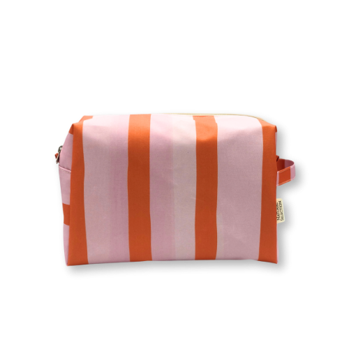 Paradise Stripe Pink Toiletry Bag