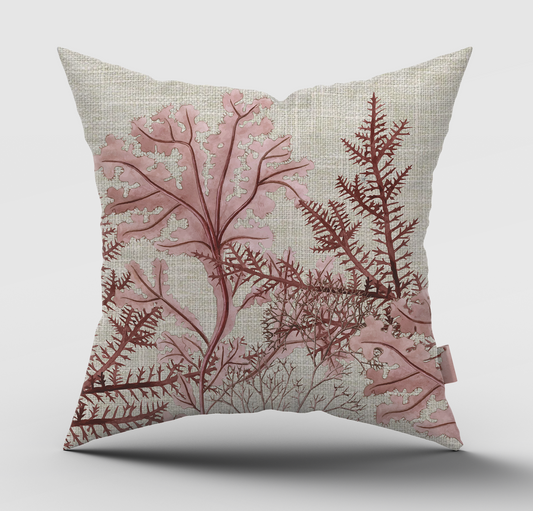 Pink Fossil Natural Cushion Cover