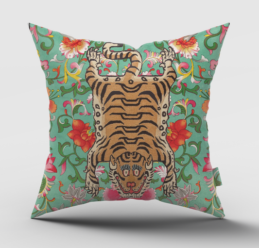 Soso Boho Tibetan Tiger Cushion Cover