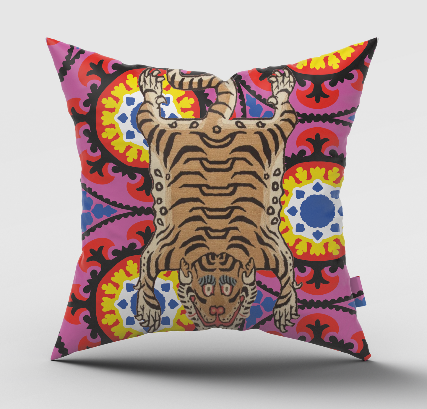 Suzani Tiger Cushion Cover Natural Selection