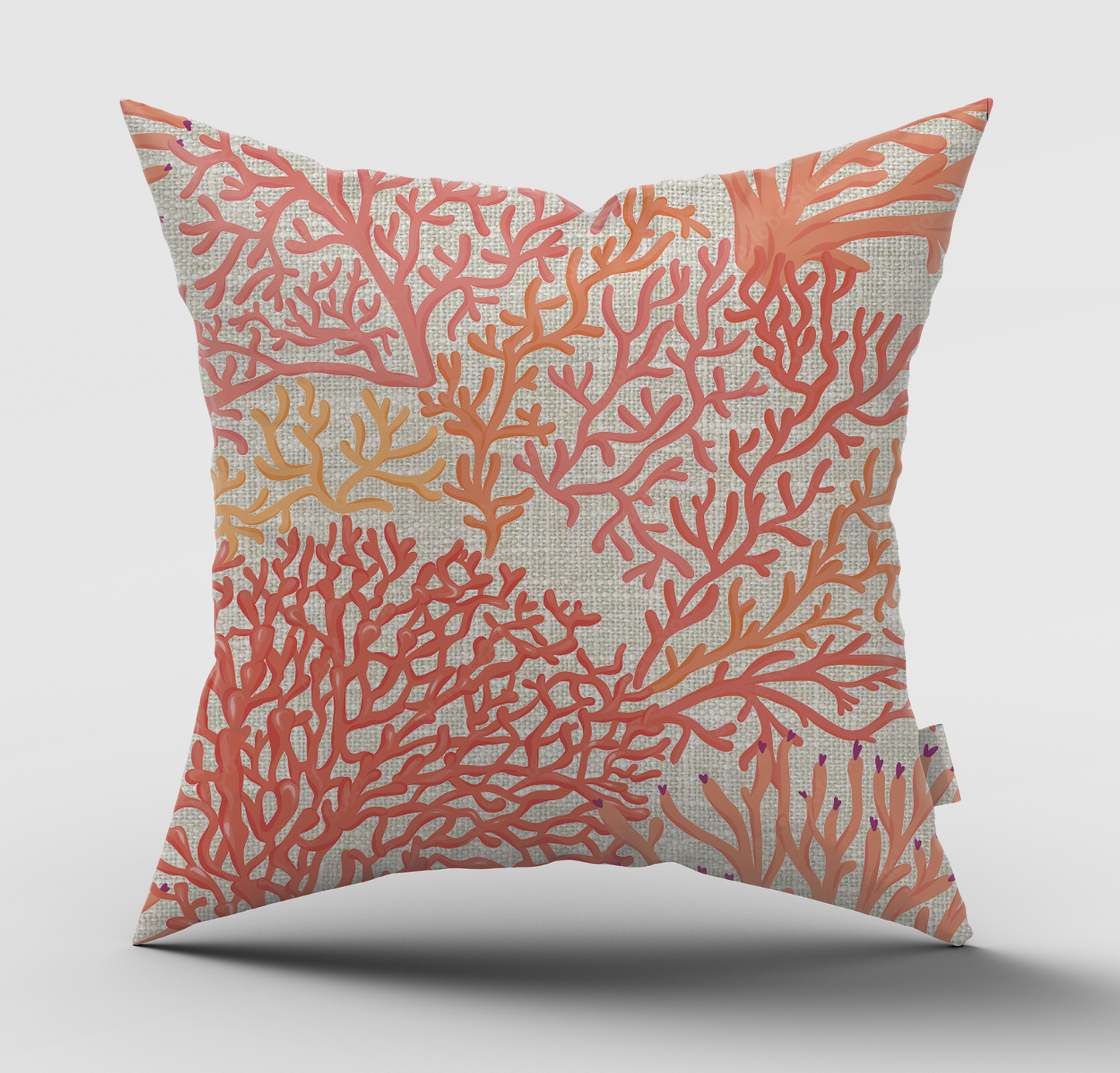 Reunion Coral Scatter Cushion Cover