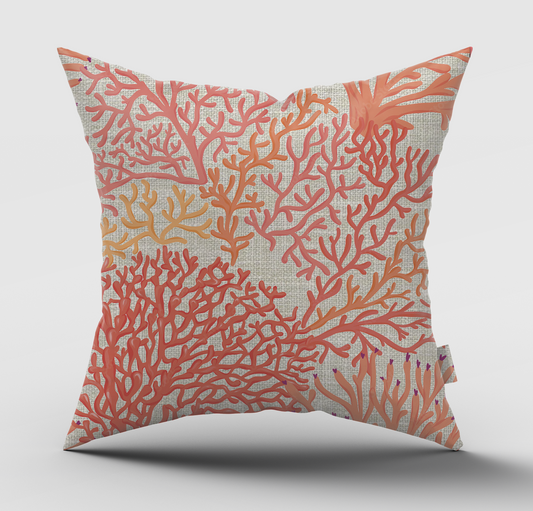 Reunion Coral Scatter Cushion Cover