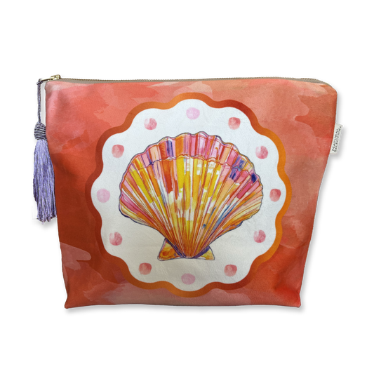 Cyprus Shell Velvet Makeup bag