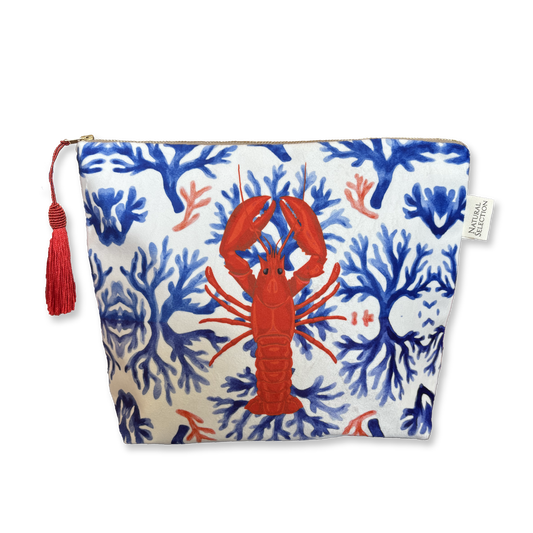 St.James Lobster Velvet Makeup Bag
